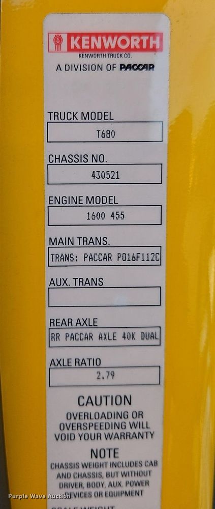 image for item OK9914 2020 Kenworth  T680 semi truck