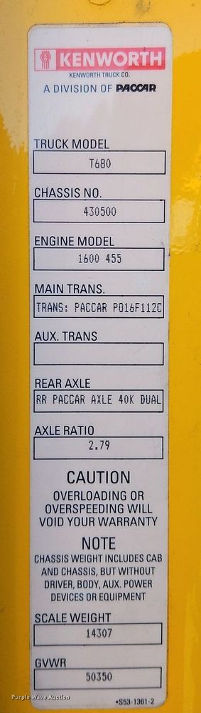 image for item OK9917 2020 Kenworth  T680 semi truck