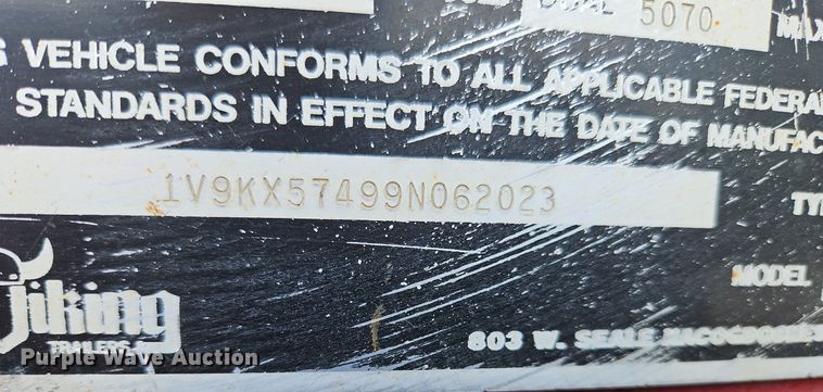 image for item OK9942 2010 Viking VL057102-4-60T oilfield trailer