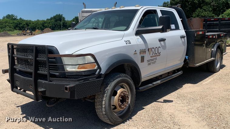image for item DM7892 2012 Dodge Ram 5500HD Crew Cab flatbed truck