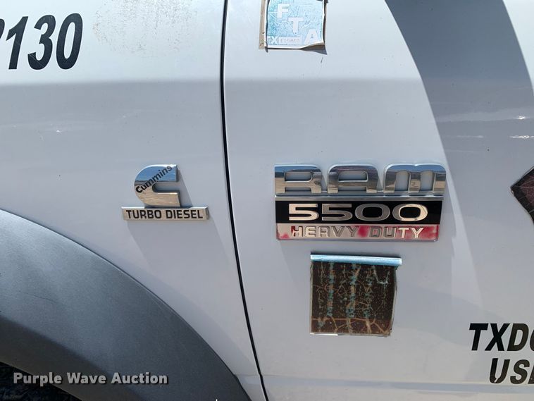 image for item DM7892 2012 Dodge Ram 5500HD Crew Cab flatbed truck