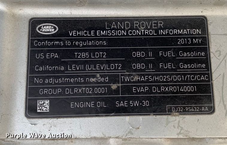 image for item DM7900 2013 Land Rover Ranger Rover Evoque 