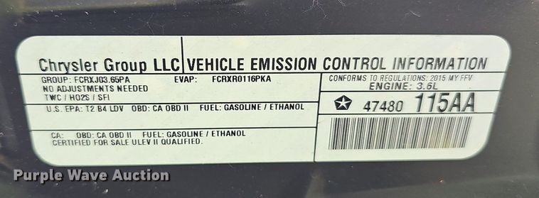 image for item DP0996 2015 Chrysler 200 C 
