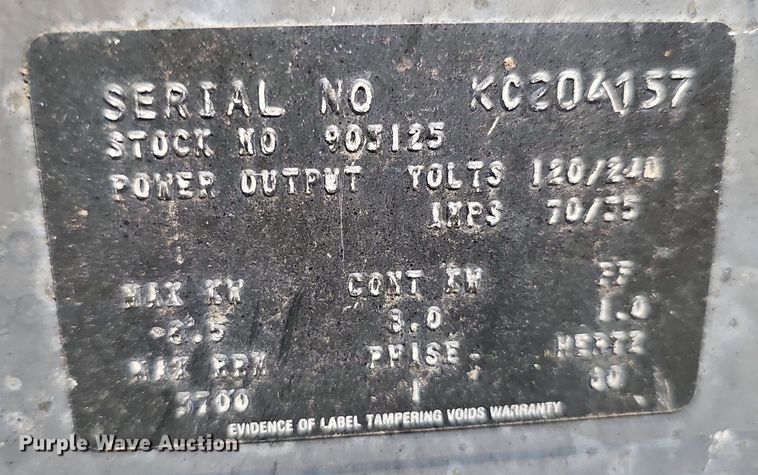 image for item DP6464 Miller  Bobcat 225G welder/generator