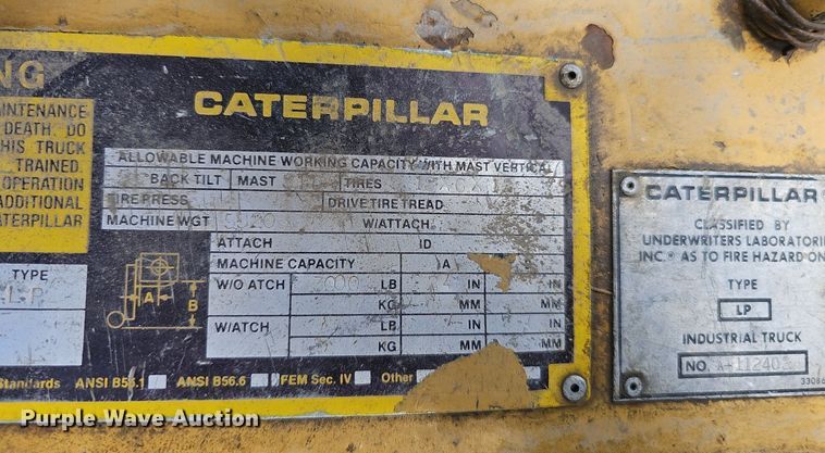 image for item DP6525 Caterpillar T30D forklift