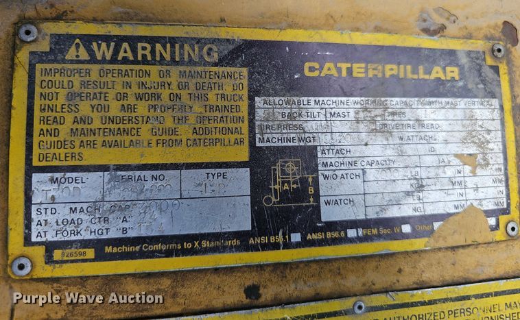 image for item DP6525 Caterpillar T30D forklift