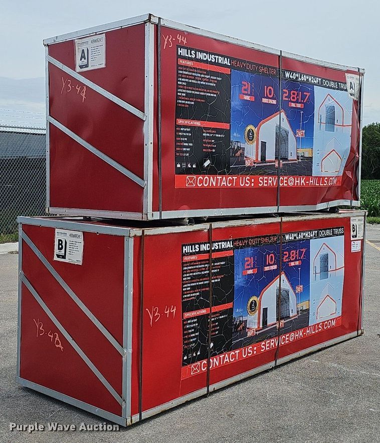 image for item DP6537 2024 Hills Industrial W40*L60*H24FT double truss arch shelter