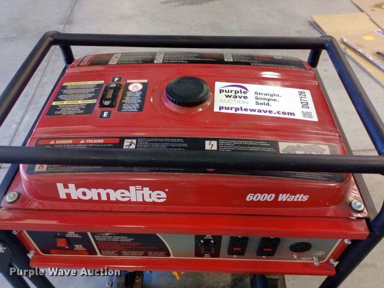 image for item DQ7126 2006 Homelite HG6000 generator