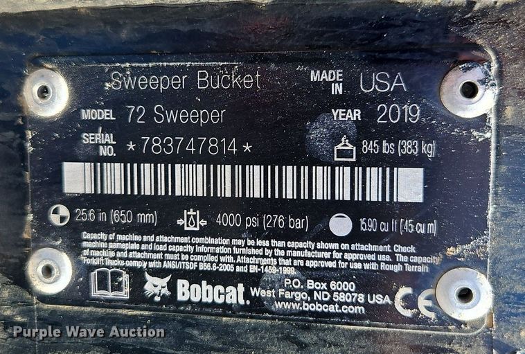 image for item DR8658 2019 Bobcat 72