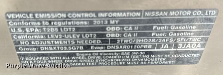 image for item DV5756 2013 Nissan  Pathfinder  SUV