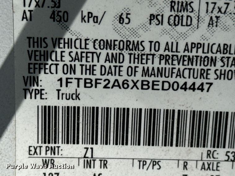 image for item DX0745 2011 Ford F250 pickup truck