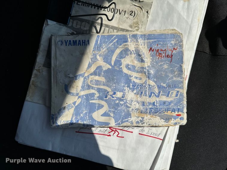 image for item DX0751 2005 Yamaha Rhino 660 utility vehicle