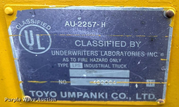 image for item EG0681 1989 TCM FG20N2 forklift