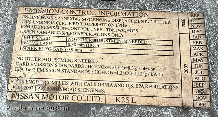 image for item EG1632 2008 Caterpillar  C5000-LP forklift