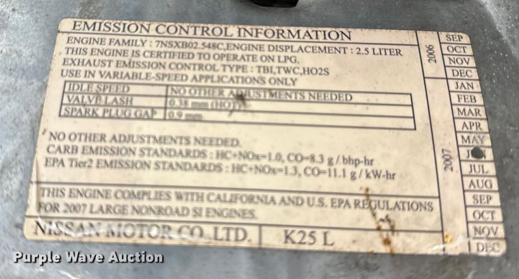 image for item EG1633 2007 Caterpillar  C5500-LP forklift