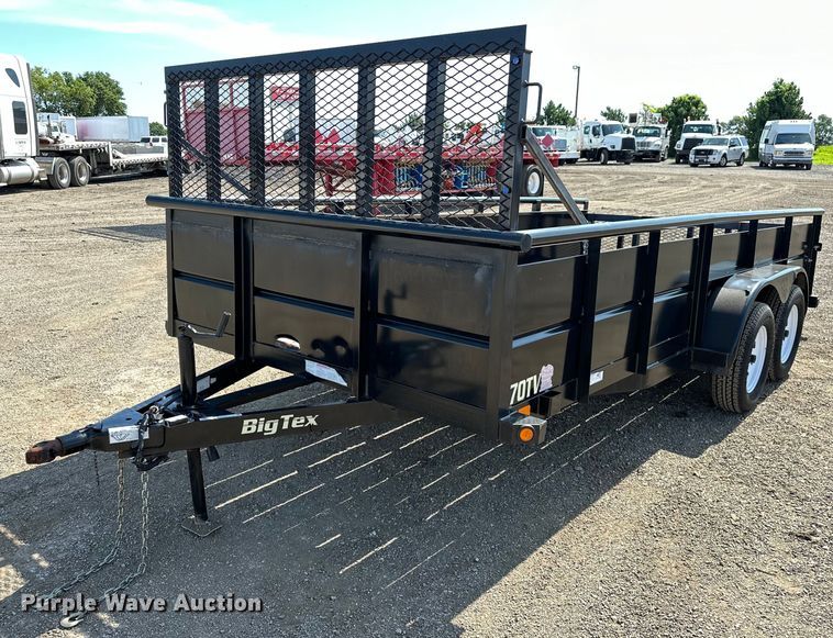 image for item EG1643 2016 Big Tex  70TV utility trailer