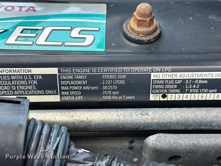 image for item EG1645 2008 Toyota 8FGCU20 forklift