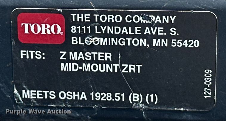 image for item EG1646 2018 Toro  ZMaster 7000 ZTR lawn mower