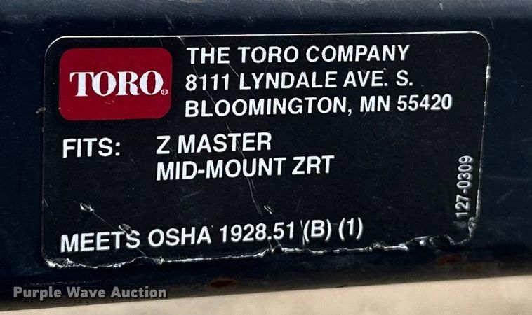 image for item EG1647 2018 Toro ZMaster 7000 ZTR lawn mower