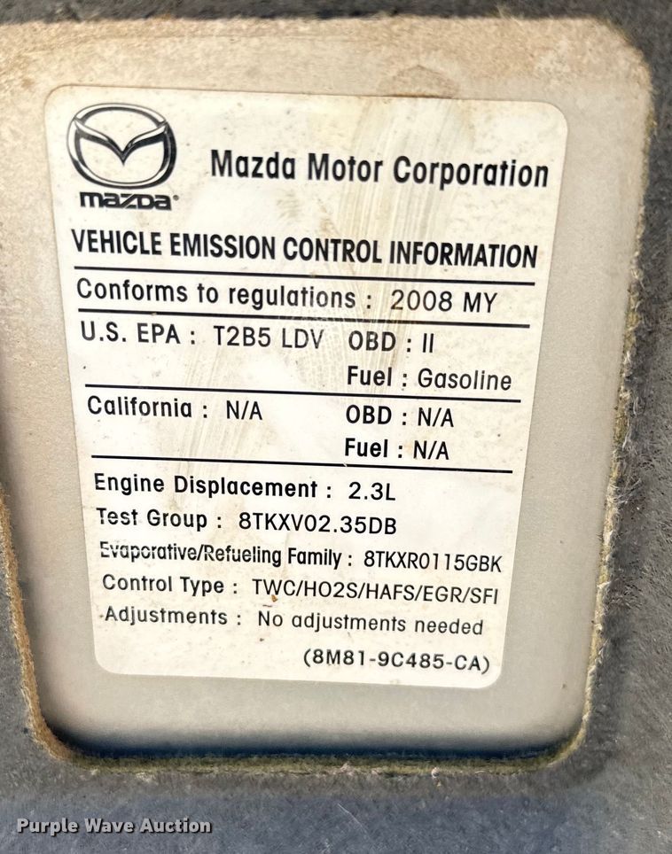 image for item EH3956 2008 Mazda Mazda 6 