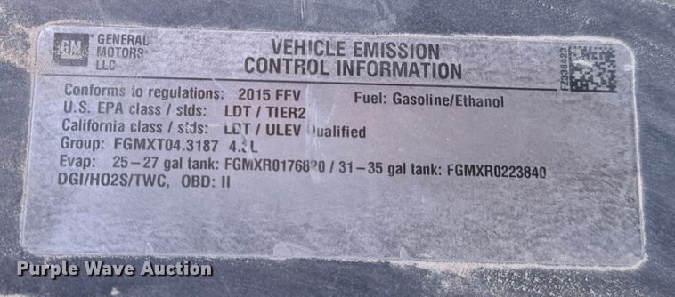 image for item EH6898 2015 Chevrolet  Silverado 1500 pickup truck