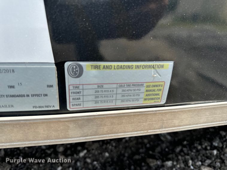 image for item EH6941 2019 Doolittle  enclosed cargo trailer