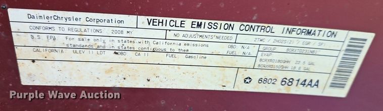 image for item EI3899 2008 Jeep Wrangler SUV