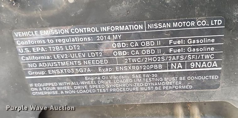 image for item EJ5572 2014 Nissan  Pathfinder SUV