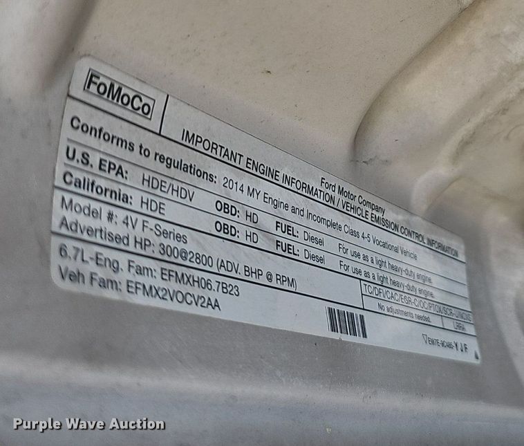 image for item EJ5638 2014 Ford  F550 Super Duty dump truck