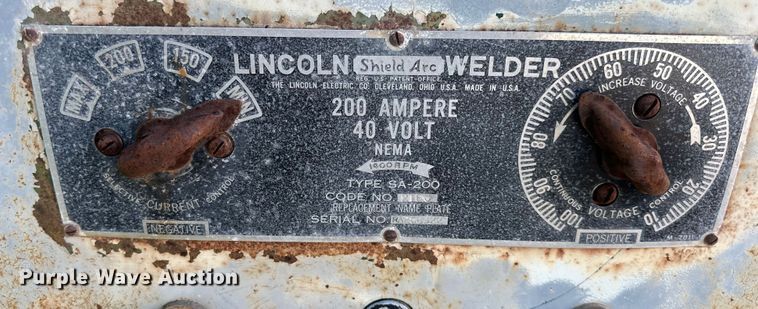 image for item EJ6852 Lincoln  SA200 welder