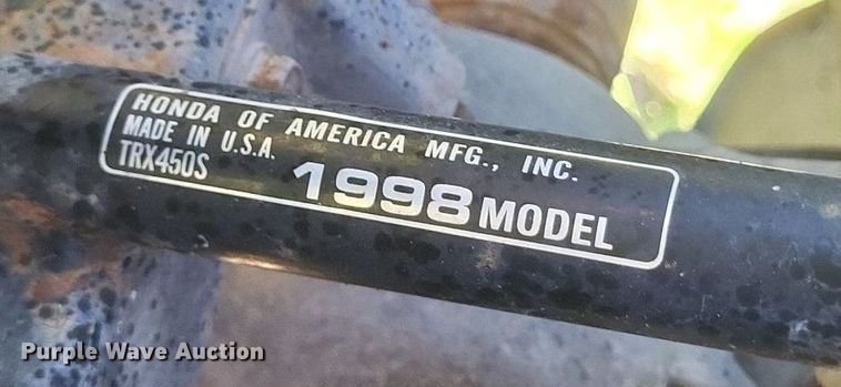 image for item EJ8000 1998 Honda  Foreman S ATV