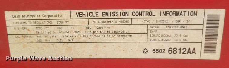 image for item EJ8004 2008 Jeep Wrangler  SUV