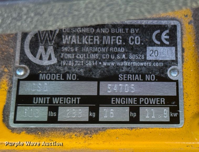 image for item EK1405 Walker MCSD ZTR lawn mower