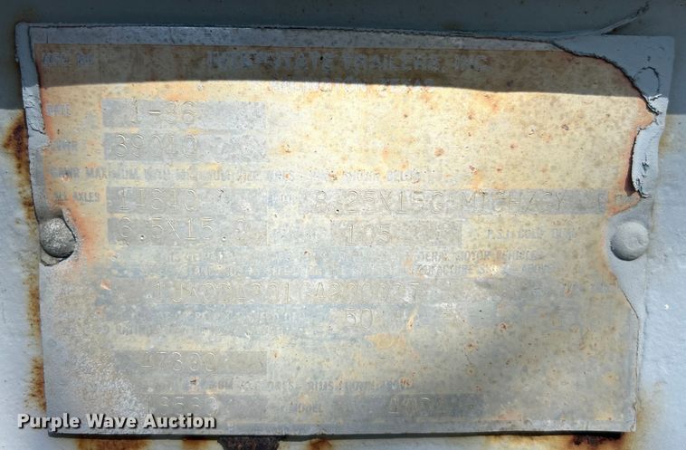 image for item EK4697 1986 Interstate Trailers 10DA equipment trailer