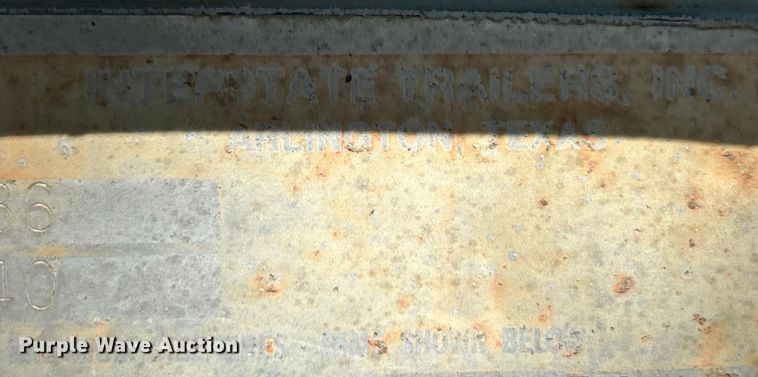 image for item EK4697 1986 Interstate Trailers 10DA equipment trailer