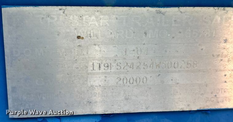 image for item EK4699 2004 Tri-Star Trailers tilt deck equipment trailer