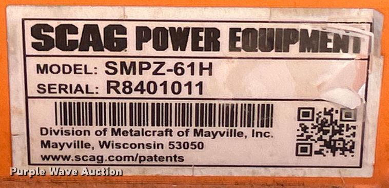 image for item EK4728 Scag SMPZ-61H ZTR lawn mower