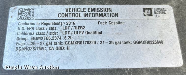 image for item EK4731 2016 Cadillac  Escalade SUV