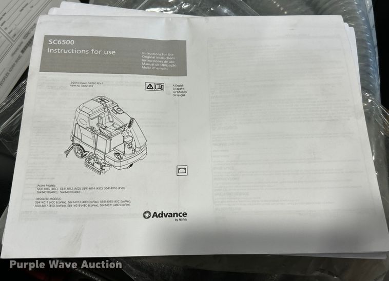image for item EK4767 Advance  SC6500 45C floor scrubber