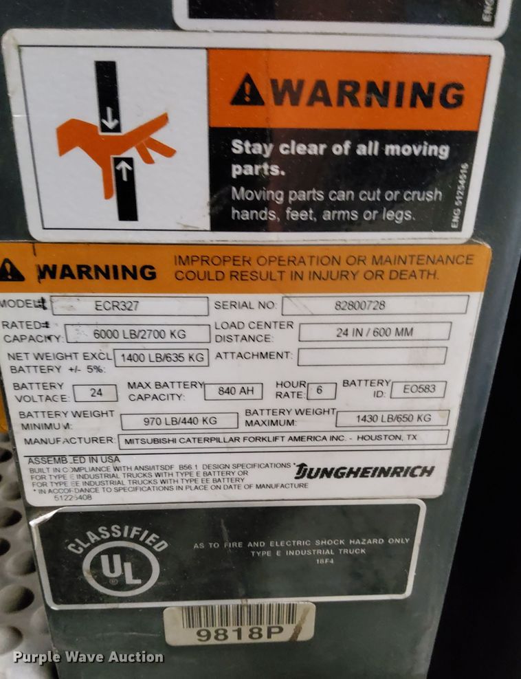 image for item EK4768 Jungheinrich ECR 327 pallet jack