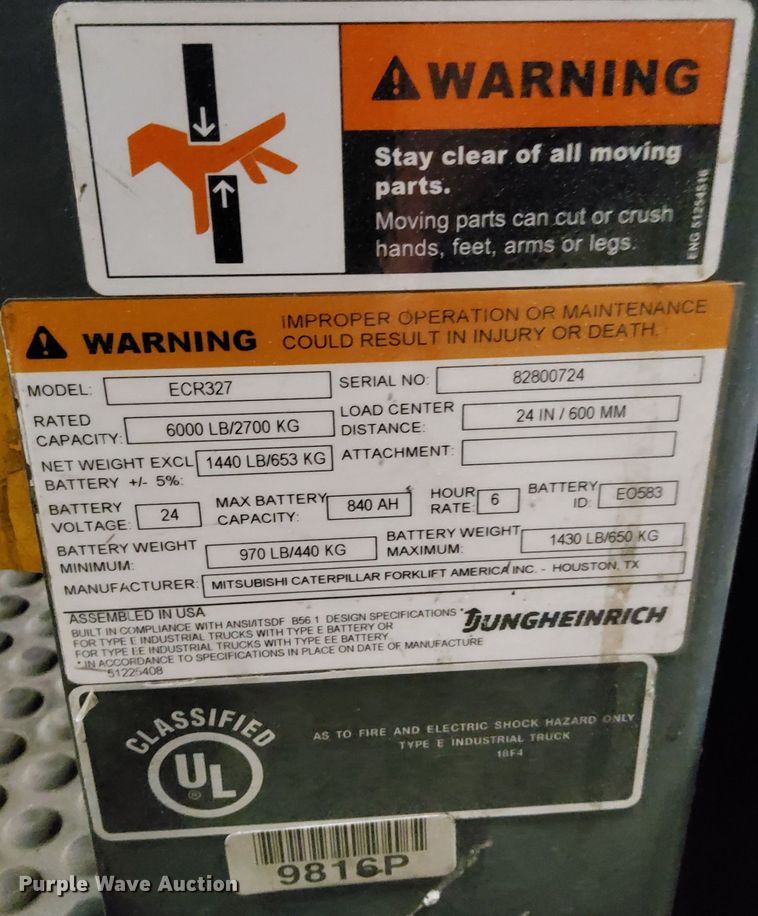 image for item EK4769 Jungheinrich ECR327 pallet jack