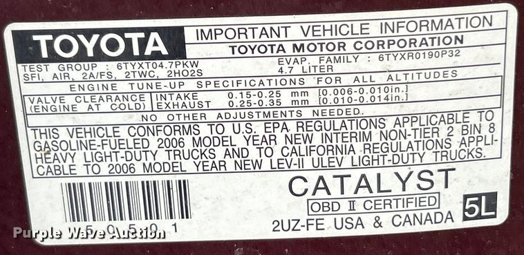 image for item EK4777 2006 Toyota Tundra SR5 Double Cab pickup truck