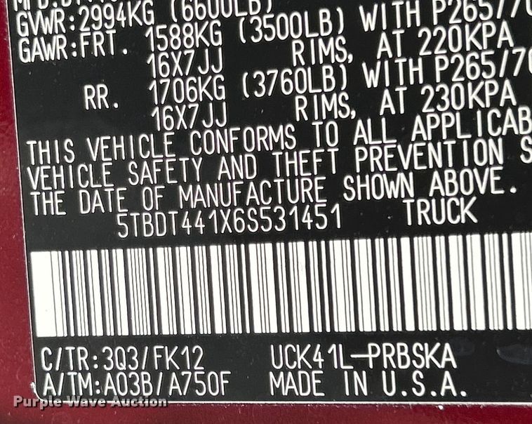 image for item EK4777 2006 Toyota Tundra SR5 Double Cab pickup truck