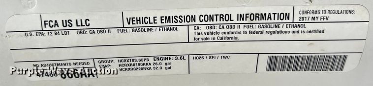 image for item EK4779 2017 Dodge  Ram 1500 pickup truck