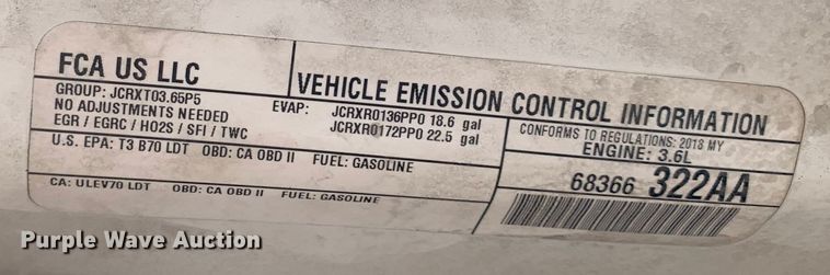 image for item JT9832 2018 Jeep Wrangler JK SUV