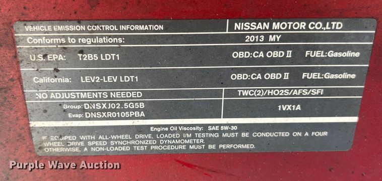 image for item LU9941 2013 Nissan Rogue SUV