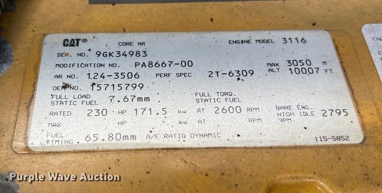 image for item LU9945 1996 GMC TopKick flatbed truck