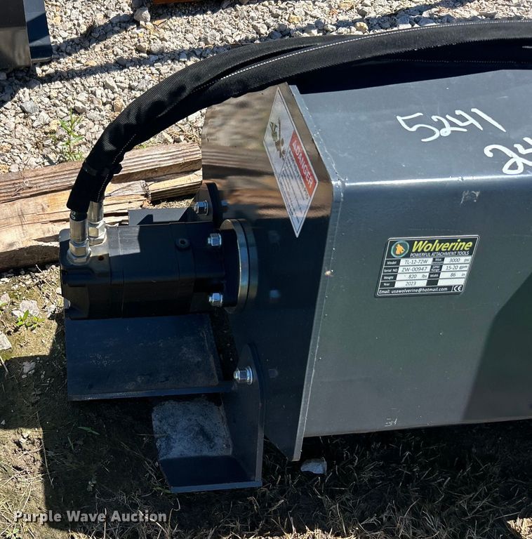 image for item NB9433 2023 Wolverine  TL-12-72W skid steer tiller