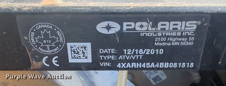 image for item NG9889 2011 Polaris Ranger utility vehicle