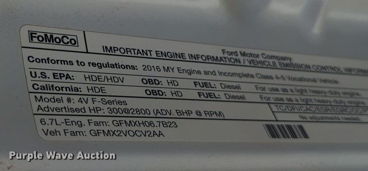 image for item NG9898 2016 Ford F550 Crew Cab flatbed truck